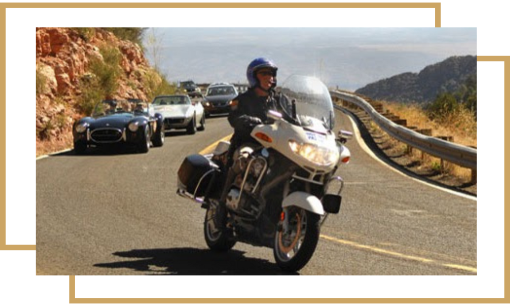 Man on motorcycle on the interstate